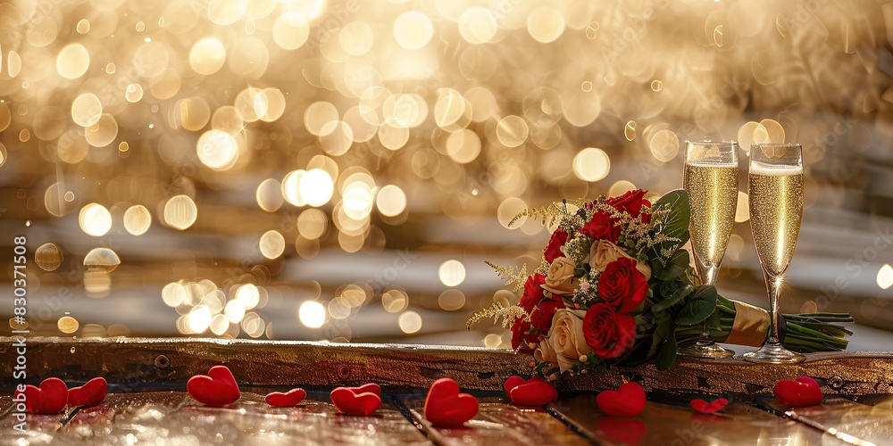 Wedding champagne bouquet on luxury Wedding champagne bouquet on luxury