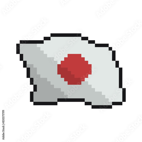 japan flag pixel art for dynamic digital projects and designs.