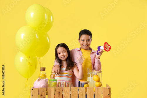 Cute little children with f...