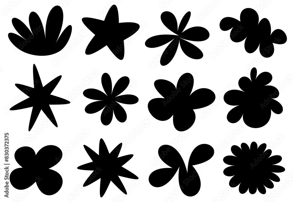 Fototapeta premium Monochrome Floral Array