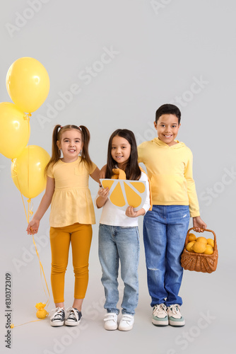 Cute little children with l...