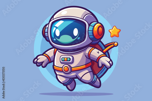 astronaut cartoon Logo Design Very Cool © banzeo
