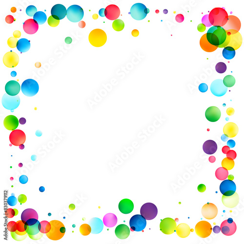 Bubbly Frame on White