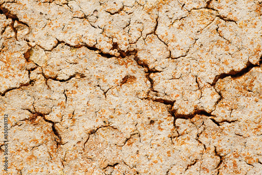 Cracked wall with rust and dirt Cracked wall with rust and dirt