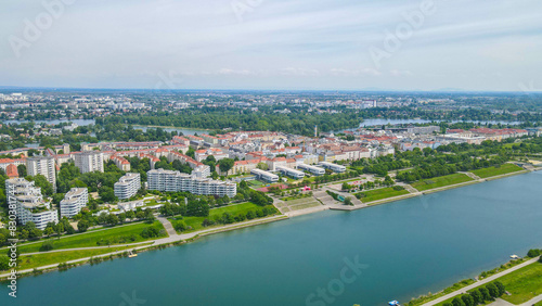 Danubio aerial dron view wien, wien, Semmering, Austria.