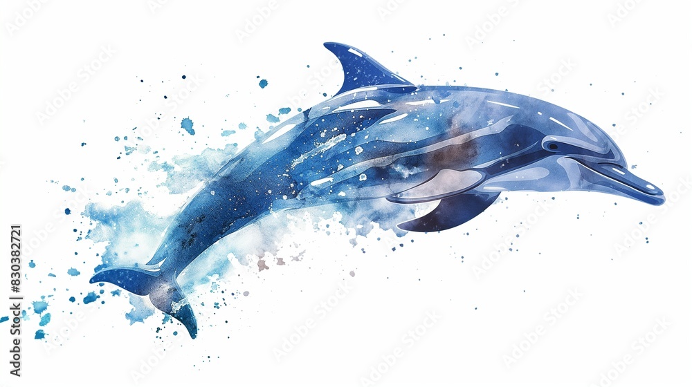 Obraz premium Dolphin jumping out of water.