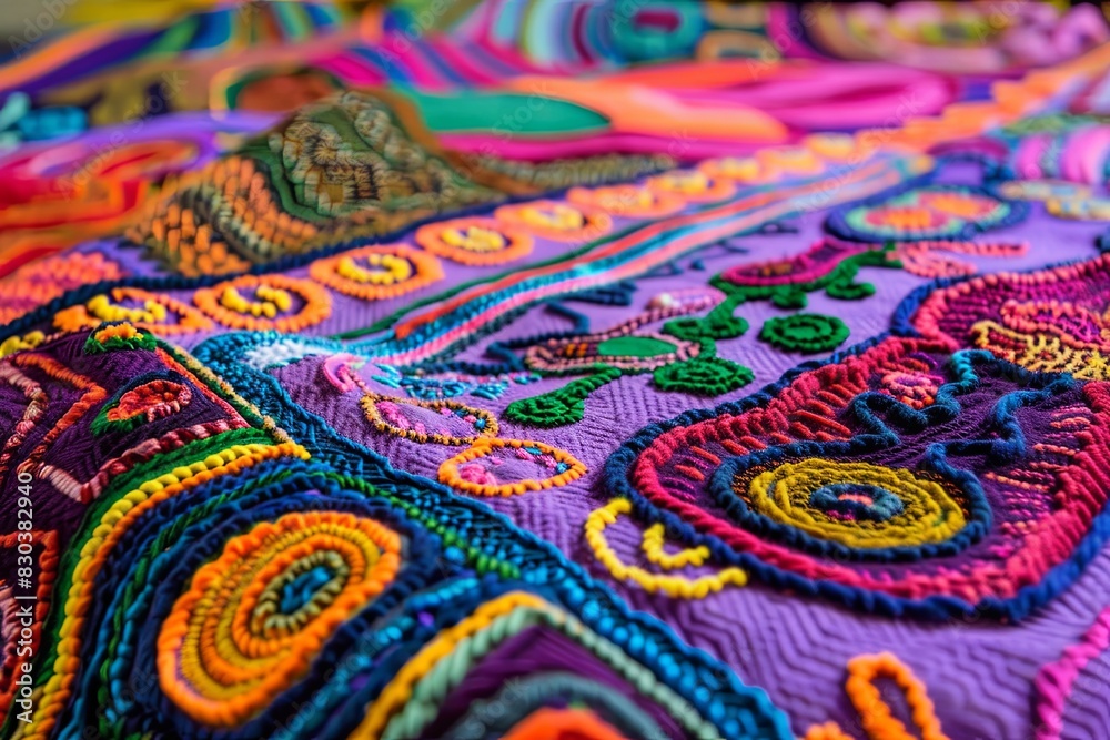 Vibrant Threads. Tapestry. Colorful Woven Textile Background. Vibrant Threads. Tapestry. Colorful Woven Textile Background.