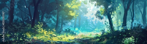 Painting of a forest  photo