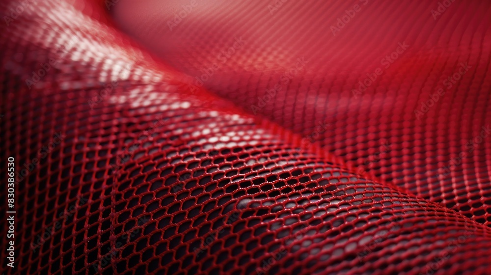 Detailed close-up of red mesh material, suitable for background or texture use Detailed close-up of red mesh material, suitable for background or texture use