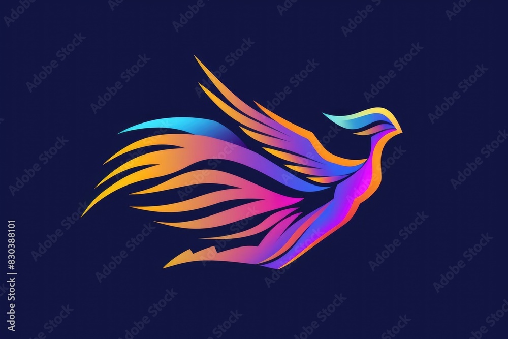 Fototapeta premium A vibrant bird soaring through the air. Ideal for nature and wildlife concepts