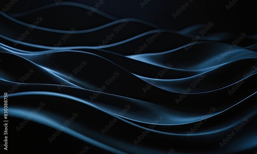 Black wave background, abstract black background Black wave background, abstract black background