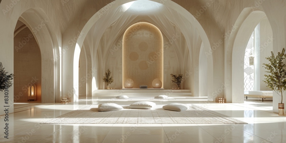 Elegant and Serene Interior Decorated for Ramadan