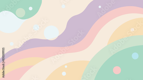 Ondas Pastel y Círculos Abstractos
