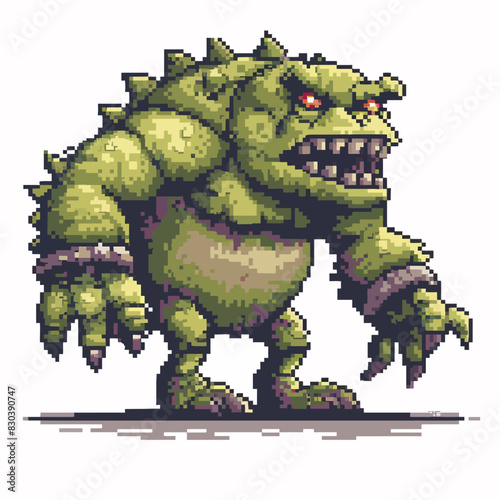 Green Monster Big Pixel Art