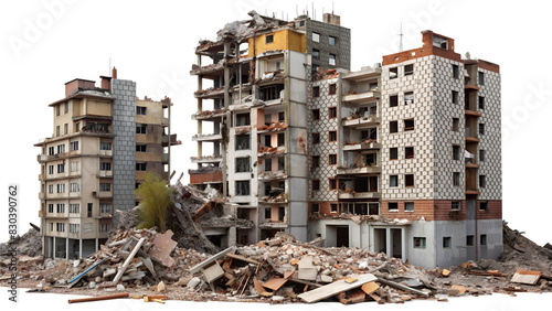 isolated demolished building