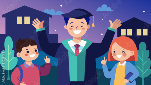 As the evening drew to a close parents left feeling excited and reassured about the year ahead knowing that their child would be in good hands with dedicated and enthusiastic. Vector illustration
