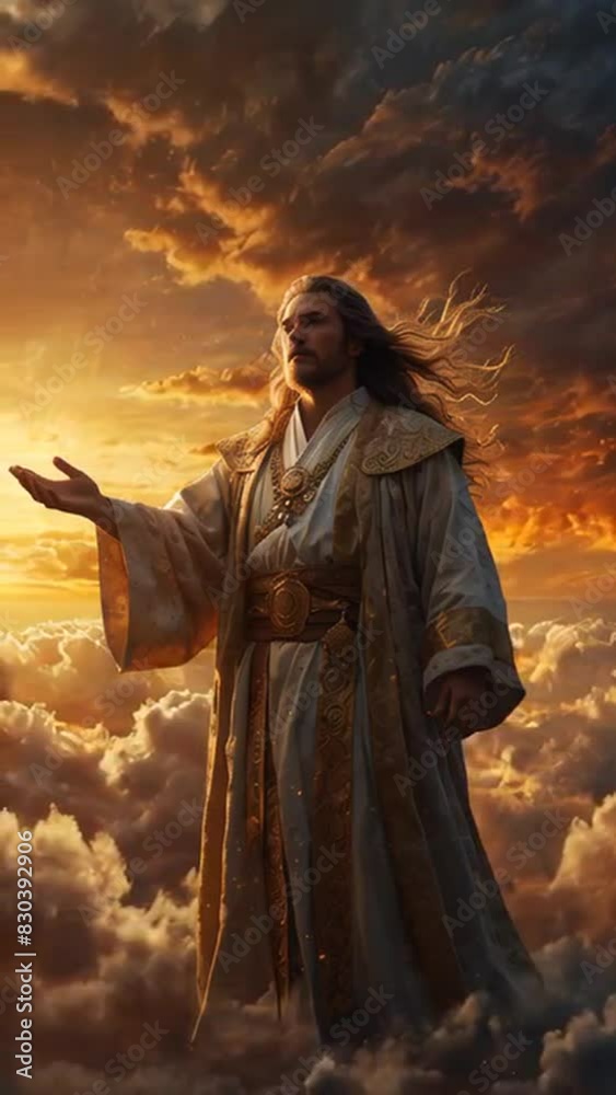 short video of Jesus with open arms in loop short video of Jesus with open arms in loop