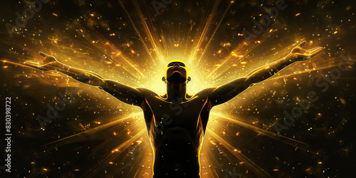 Empowerment (Gold): A figure with arms raised in triumph, symbolizing empowerment and strength