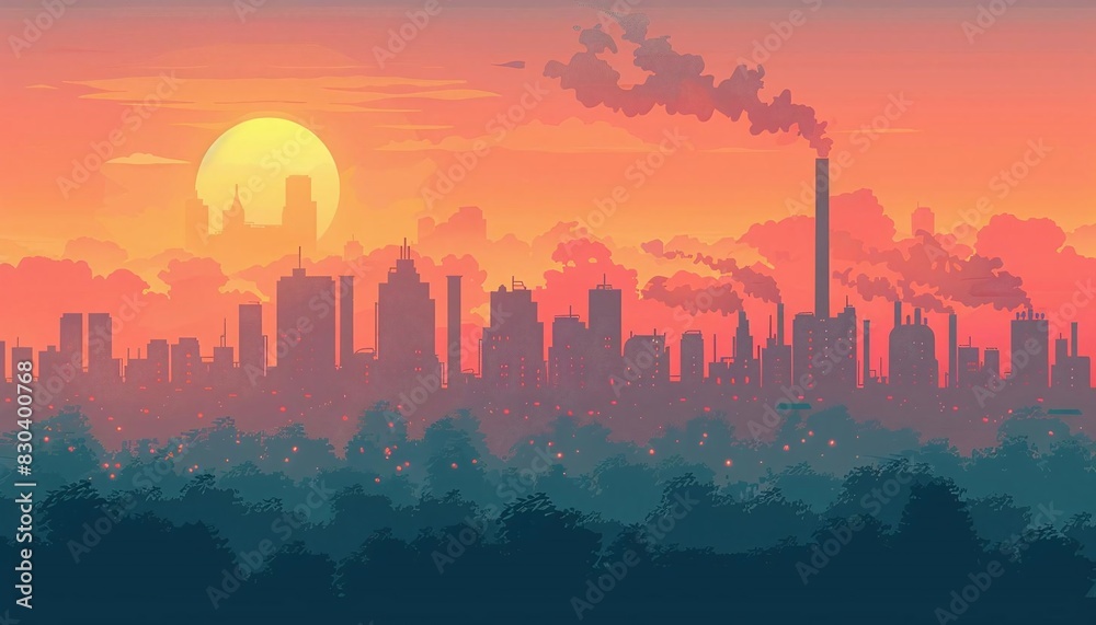 Create an eyeopening visual about the effects of air pollution in urban areas Create an eyeopening visual about the effects of air pollution in urban areas