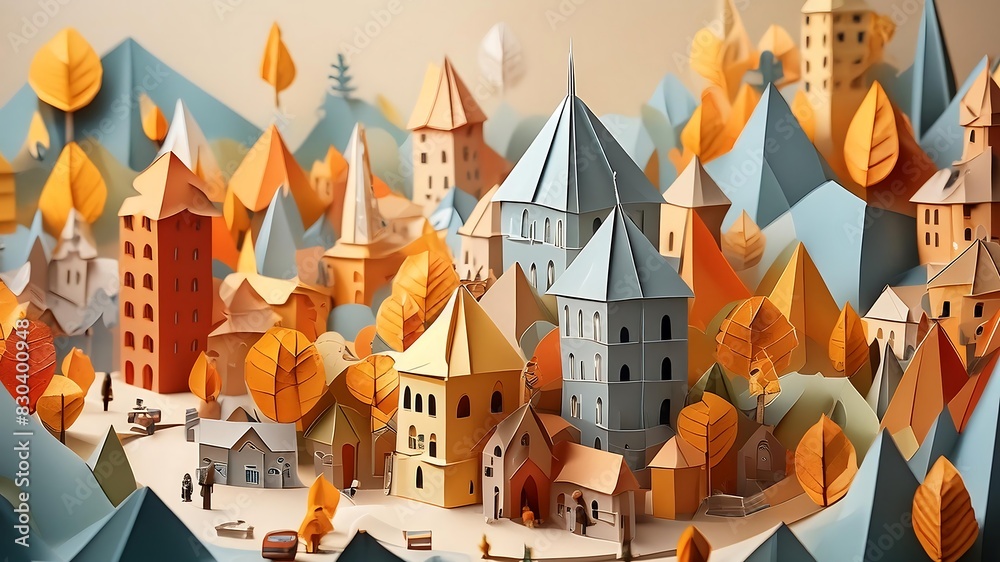 The Miniature Origami Cityscape The Miniature Origami Cityscape