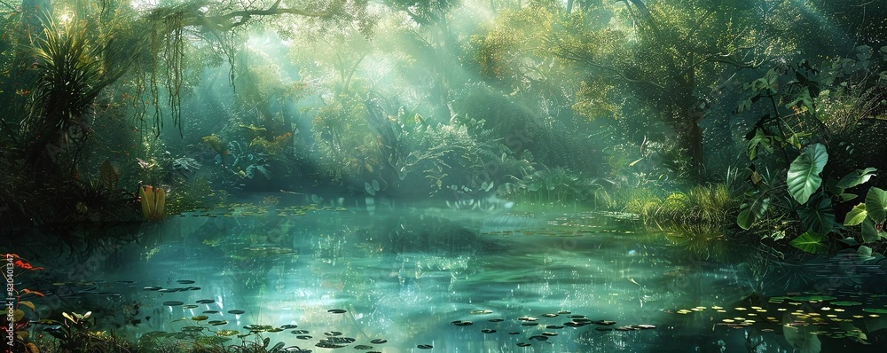 Obraz premium Illustrate the importance of biodiversity and ecosystem preservation