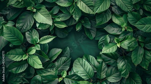 Wallpaper Mural A green leafy plant with a green background Torontodigital.ca