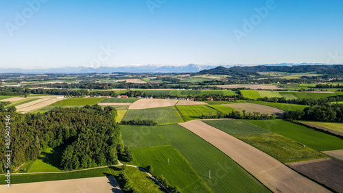 Fotografia Haag am Hausruck Austria, aerial dron view, not AI