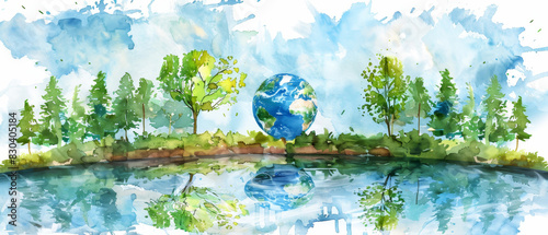 Global Environmental Conservation with Earth and Trees