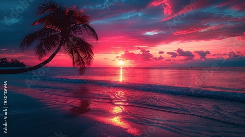 Sunset Sunrise Beach  Neon photos capturing the beauty of sunrise and sunset on the beach