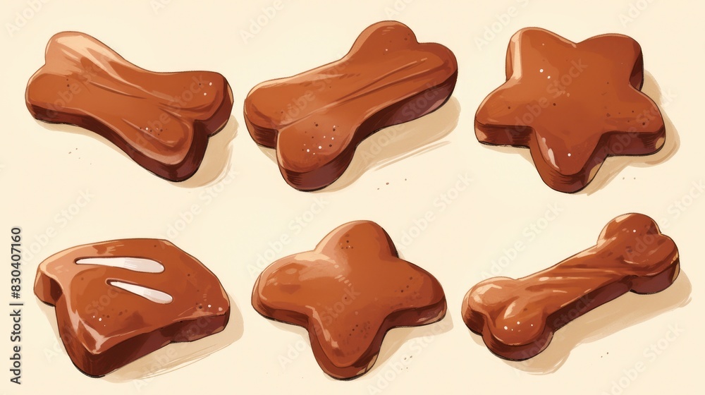 A fun twist on traditional bone shaped cookies these chocolate treats are infused with creativity through digital artistry