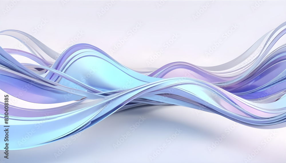 Fototapeta premium Abstract glassmorphism rounded background 3d render 1