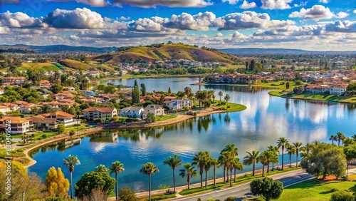 Scenic view of Eastlake Chula Vista in San Diego County photo