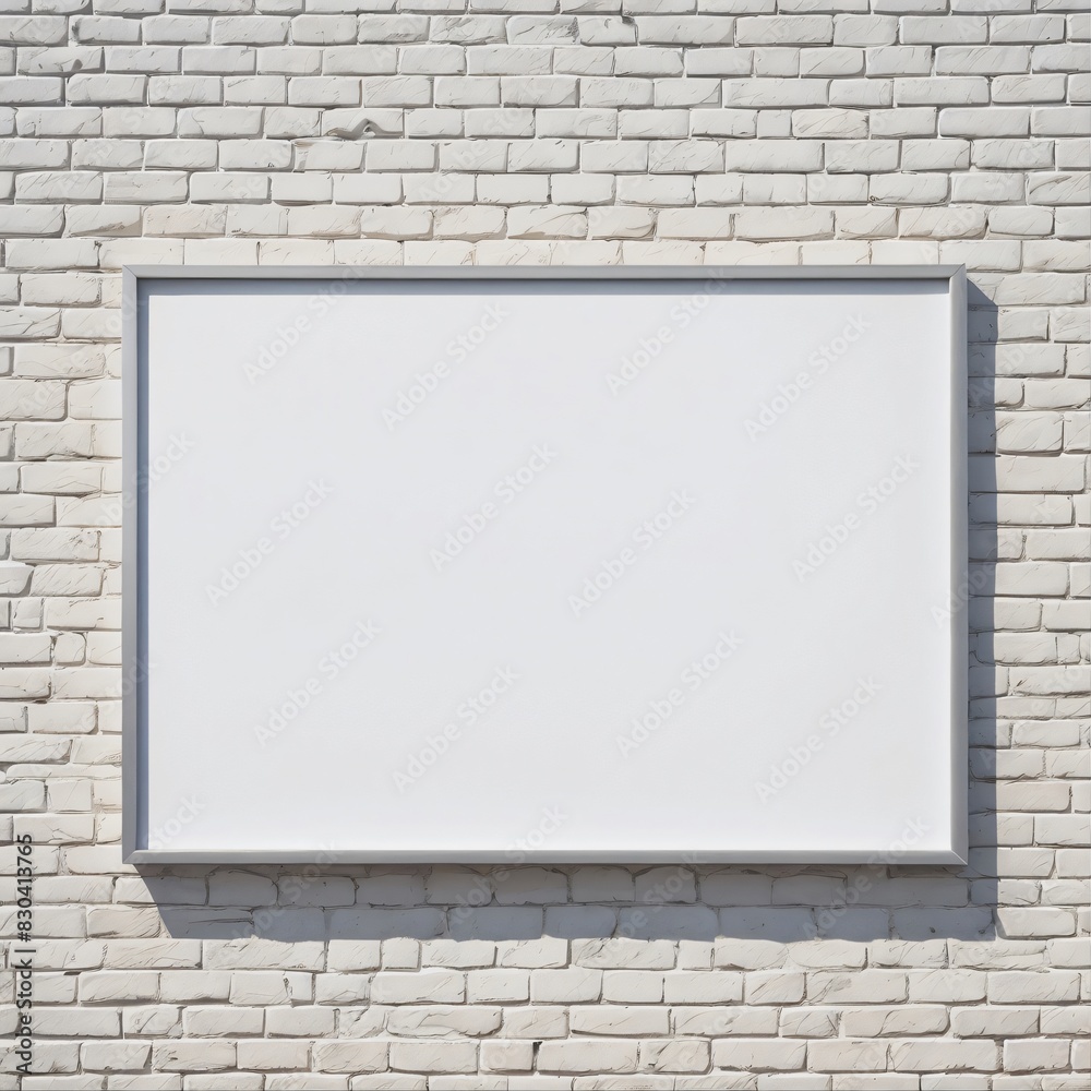 Modern Blank Frame on Concrete Wall Mockup for Presentation Modern Blank Frame on Concrete Wall Mockup for Presentation