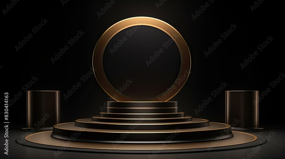 elegant and luxurious 3d empty podium elegant and luxurious 3d empty podium