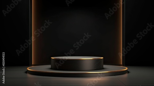 elegant and luxurious 3d empty podium