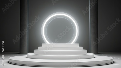 elegant and luxurious 3d empty podium