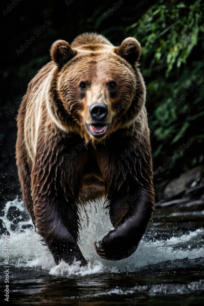 Bear's attack, Realistic images of wild animal attacks Bear's attack, Realistic images of wild animal attacks