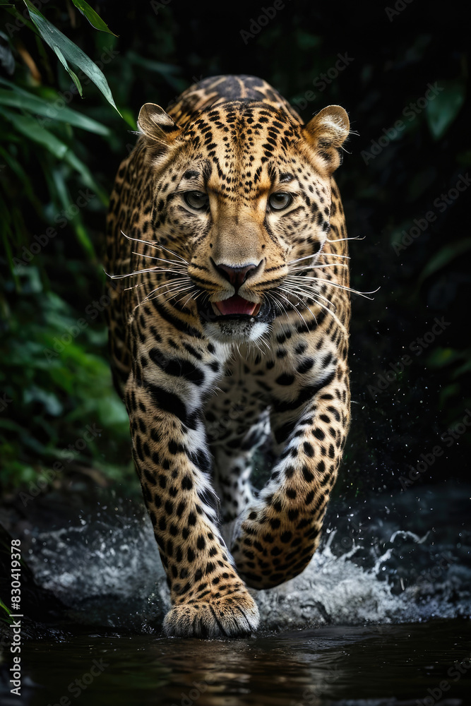 leopard's attack, Realistic images of wild animal attacks leopard's attack, Realistic images of wild animal attacks