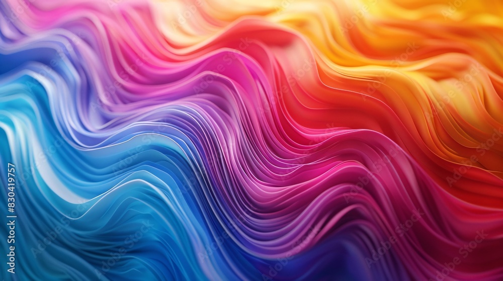 A Vibrant and Colorful Abstract Wave Pattern in Soft Pastel Colors - Generative AI A Vibrant and Colorful Abstract Wave Pattern in Soft Pastel Colors - Generative AI