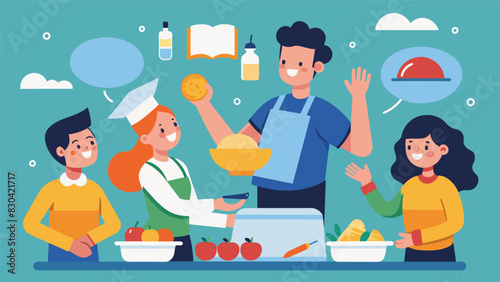 During Italian Language Day the club took a pastamaking class and learned basic vocabulary and phrases related to cooking and food in Italian.. Vector illustration