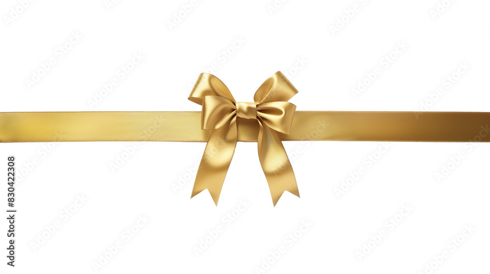 golden ribbon and bow with gold isolated against transparent background golden ribbon and bow with gold isolated against transparent background
