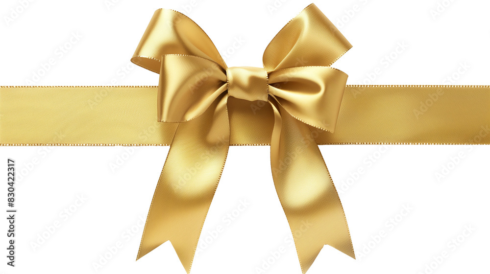 golden ribbon and bow with gold isolated against transparent background golden ribbon and bow with gold isolated against transparent background