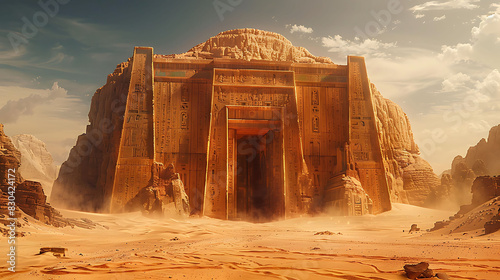 lost civilization where the remnants of the Emerald Tablets lie buried in the sands of time