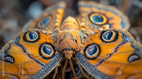 Intricate Wing Patterns of a Majestic Moth in its Natural Habitat © vanilnilnilla