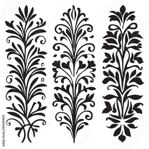 Intricate Floral Patterns Vector