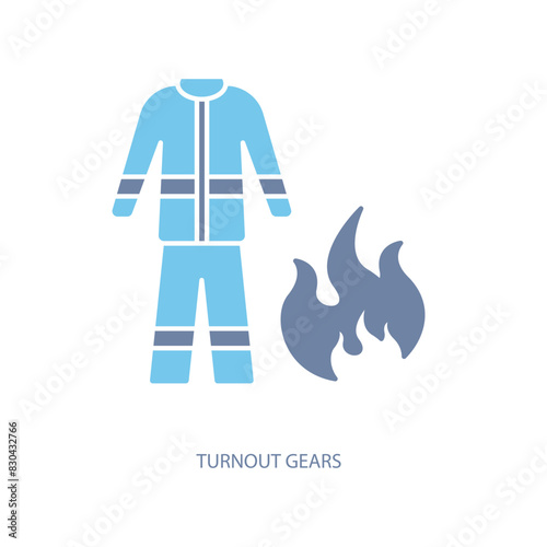 turnout gears concept line icon. Simple element illustration. turnout gears concept outline symbol design.