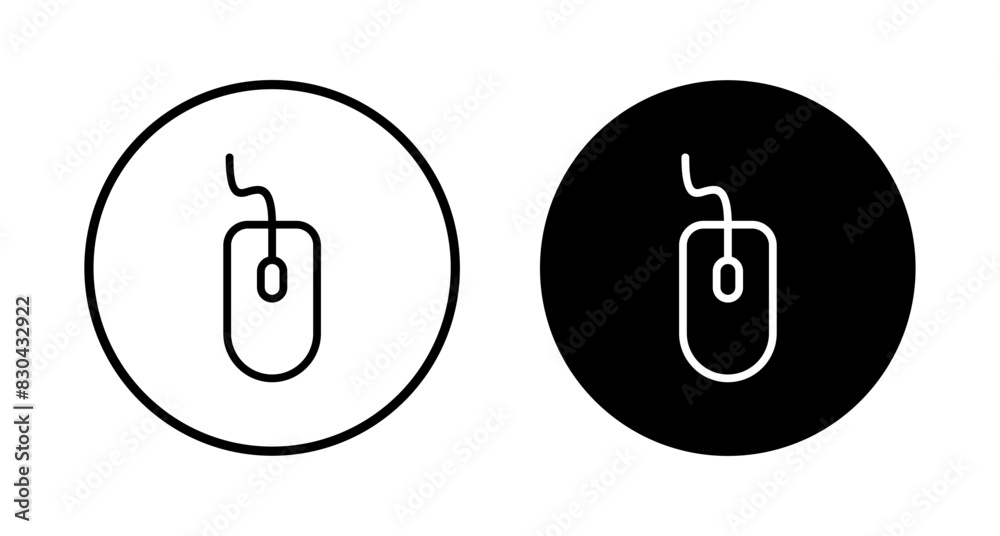 Computer Mouse Icon vector isolated on white background. Computer mouse vector icon Computer Mouse Icon vector isolated on white background. Computer mouse vector icon
