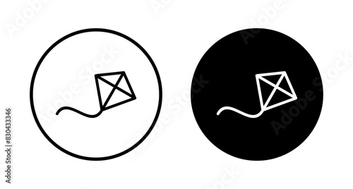 Kite icon vector isolated on white background. kite vector icon.