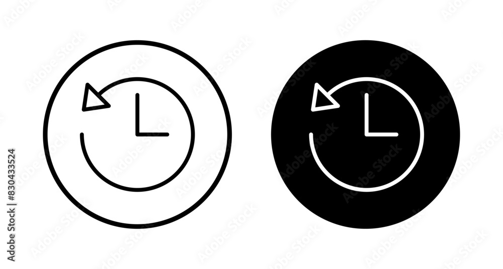 History icon vector isolated on white background. History vector icon History icon vector isolated on white background. History vector icon