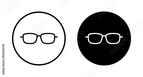 Glasses icon vector isolated on white background. Stylish Eyeglasses. Glasses vector. Optical concept